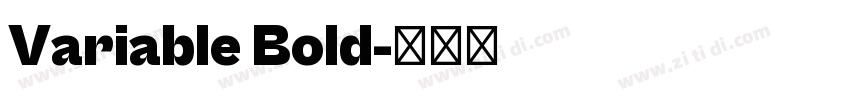 Variable Bold字体转换